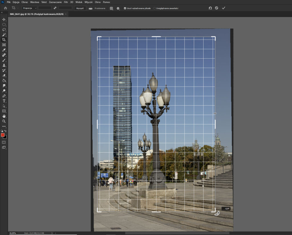 kadrowanie photoshop