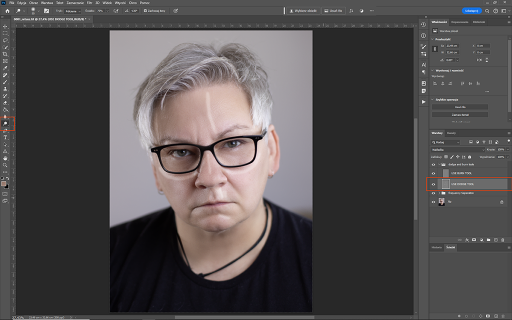 rozjaśnianie przyciemnianie narzędzia