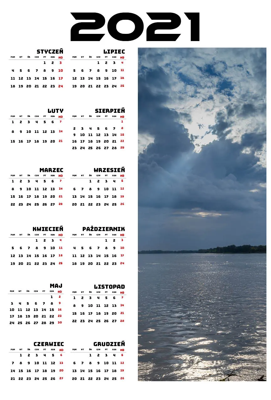 Kalendarz dwanaście miesięcy