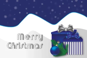 Biało niebieska kartka na Boże Narodzenie