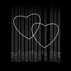 kartka na walentynki kolor czarny