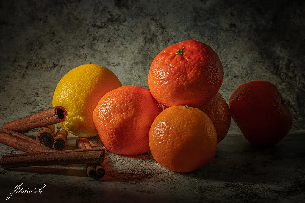 Cytrusy i przyprawy bożonarodzeniowe