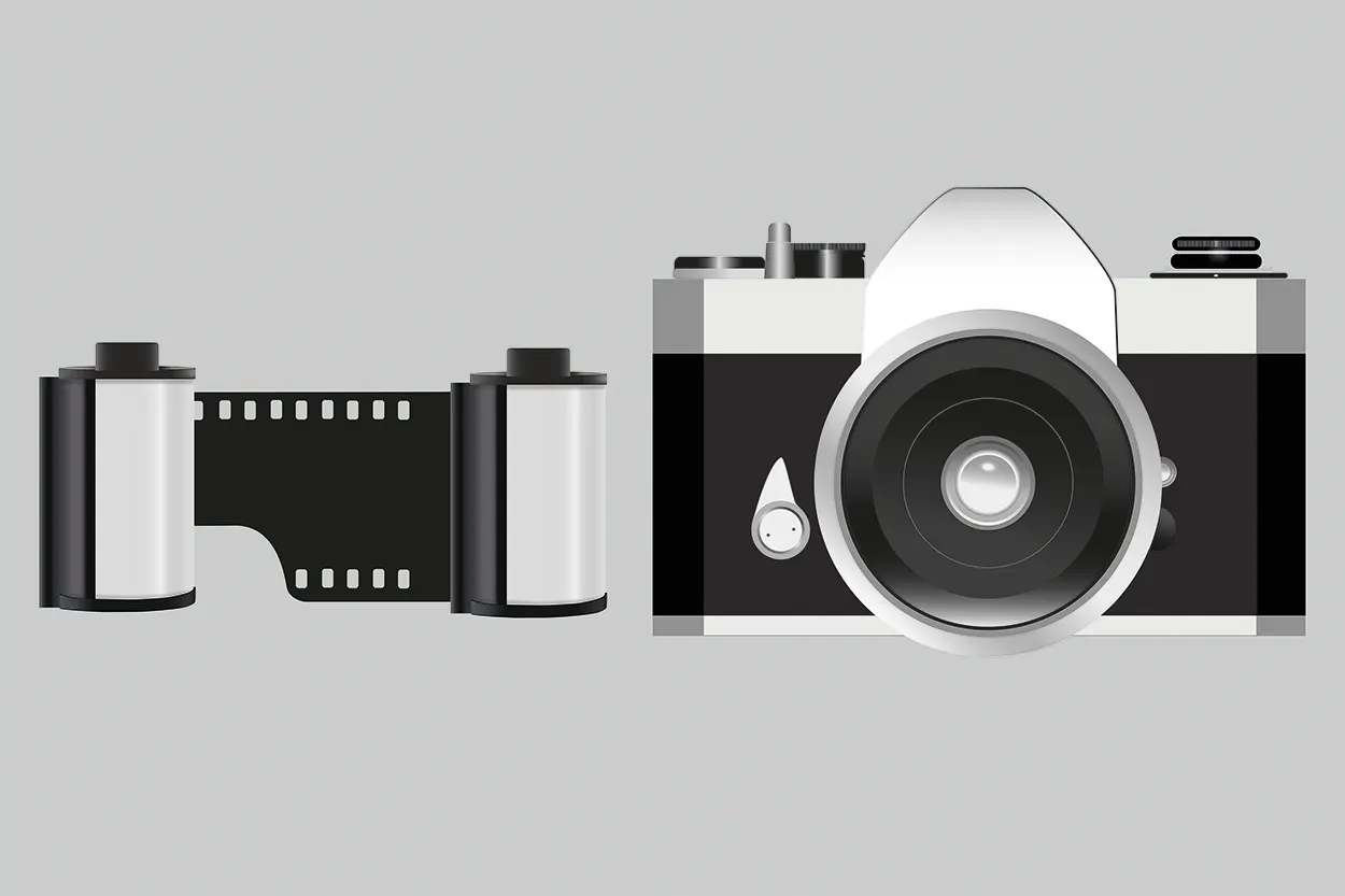 lustrzanka analogowa grafika 